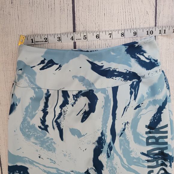 Gymshark Women’s Estimated Size S Printed Performance Leggings Blue - Picture 2 of 6